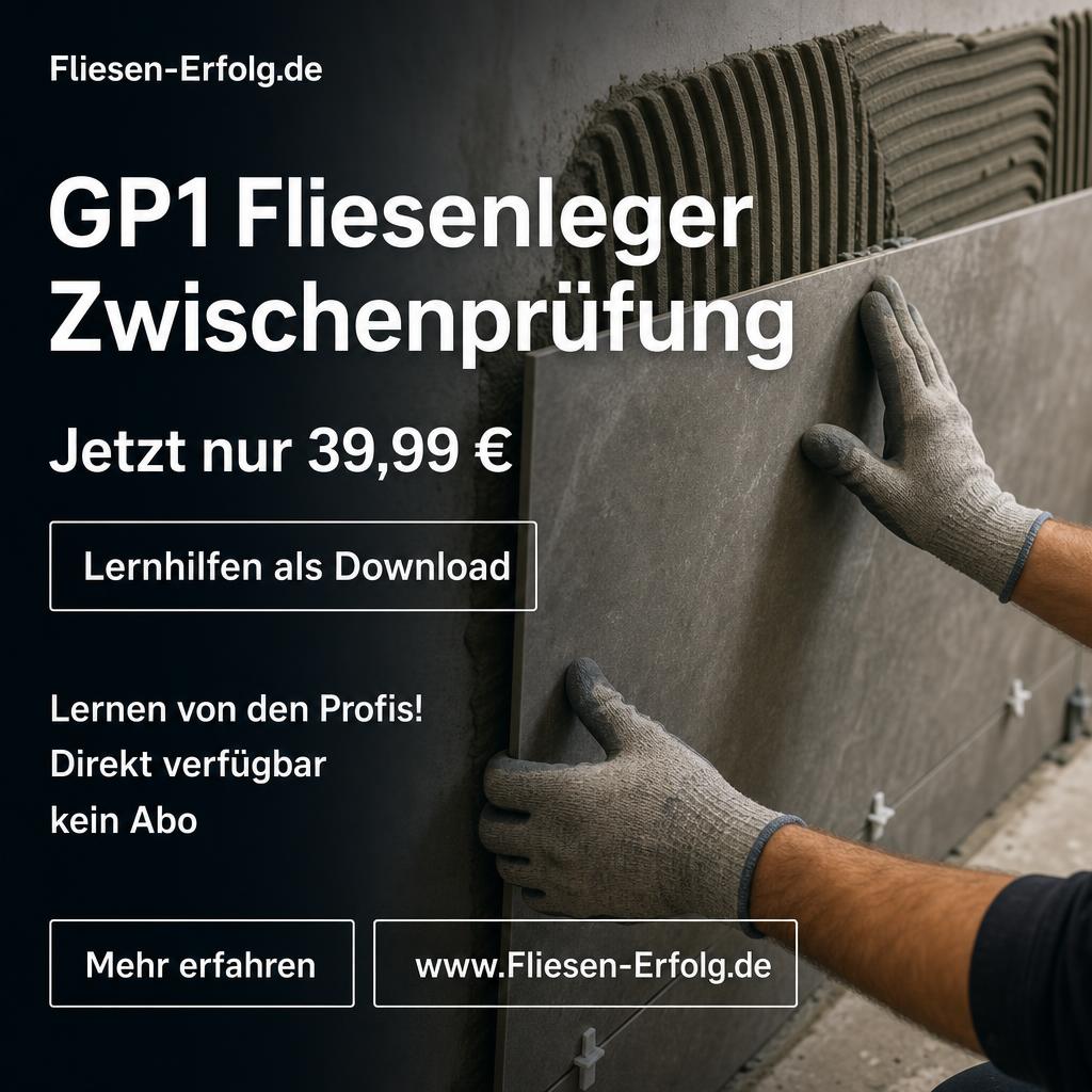 Fliesenleger Lernunterlagen für die Zwischenprüfung